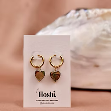 oorbellen Hoshi albalone heart