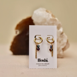 boucle d'oreilles Hoshi Purple pearl universe
