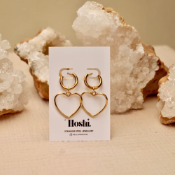 boucle d'oreilles Hoshi Cosmic hearts 2